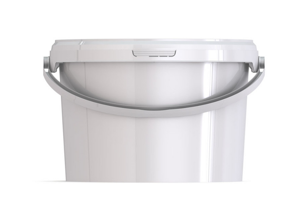 Umweltfreundlicher 7,30L Kunststoffeimer aus recycelbarem Polypropylen mit Tragebügel, Originalitätsverschluss, stapelbar, 100% recycelbar - SANDAU