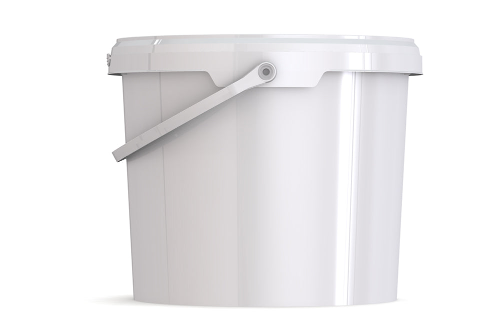 Umweltfreundlicher 8,80L Kunststoffeimer aus recycelbarem Polypropylen mit Tragebügel, Originalitätsverschluss, stapelbar, 100% recycelbar - SANDAU