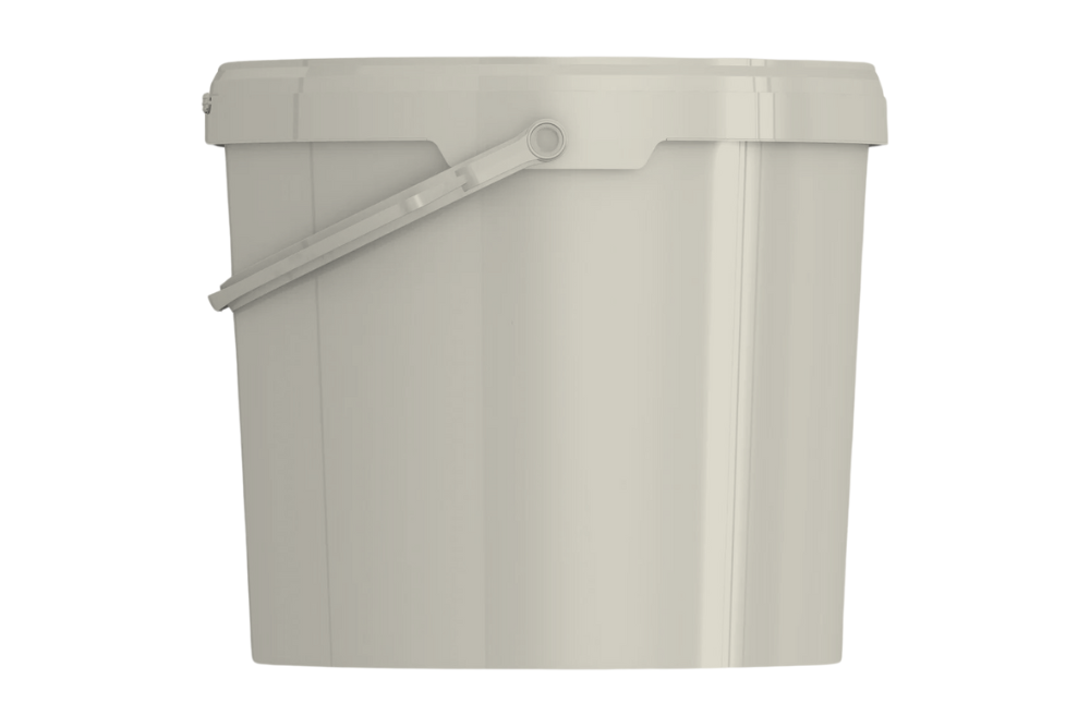 Umweltfreundlicher 13,20L Rezyklat-Kunststoffeimer – Hergestellt aus 75 % recyceltem Material, stabil und langlebig, zukunftsorientiert nach EU-Green-Deal, mit sicherem Tragebügel und stapelbar für platzsparende Lagerung - SANDAU