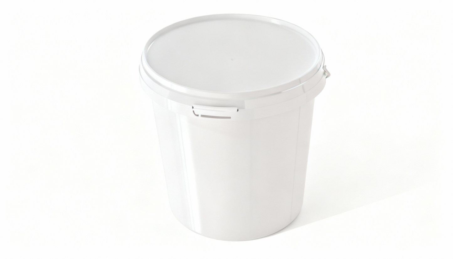 860 ml Dose rund - SANDAU, passender Deckel, ohne Bügel, PP, umweltfreundlich, nachhaltig