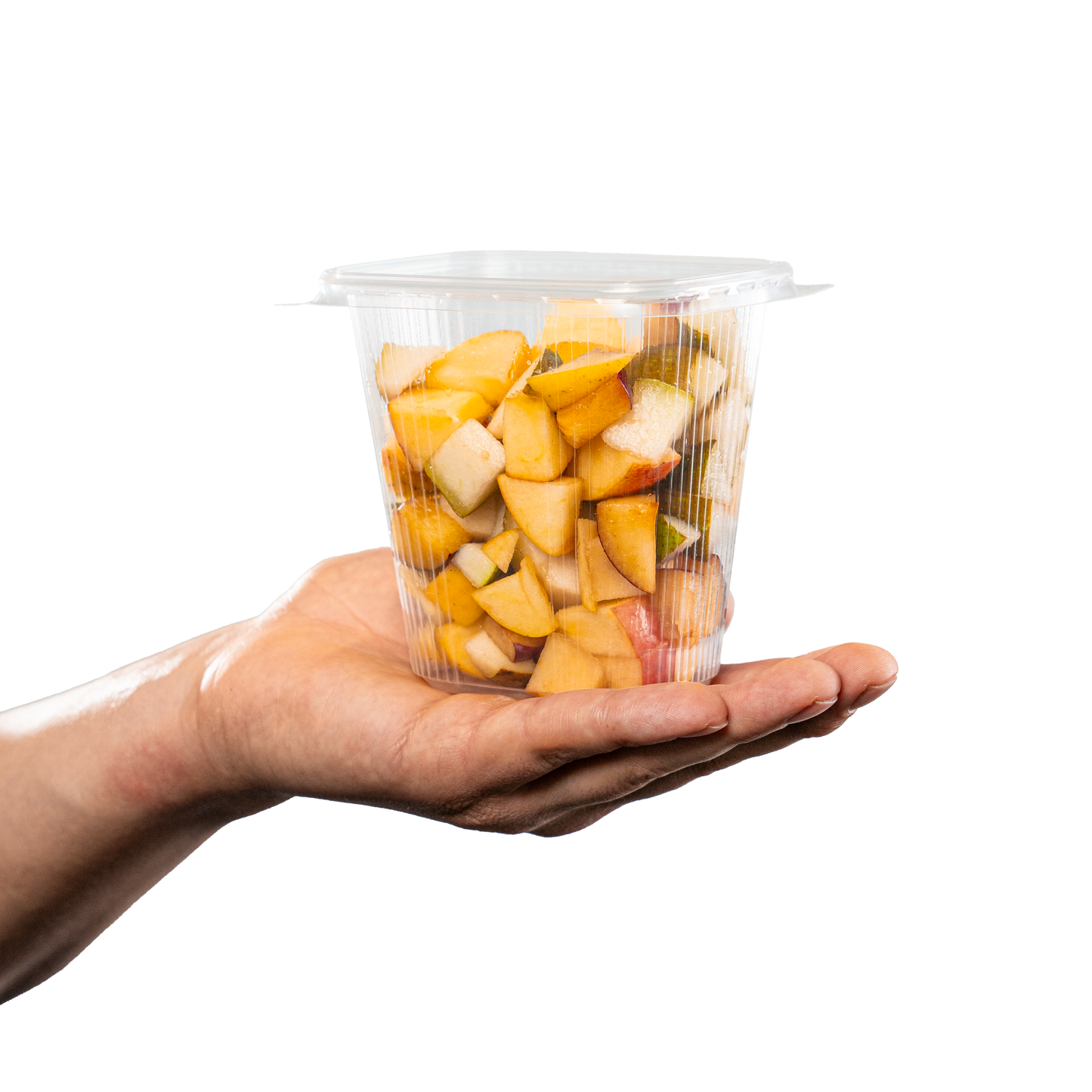 Feinkostschale rechteckig 300ml gerippt - SANDAU, passender Deckel