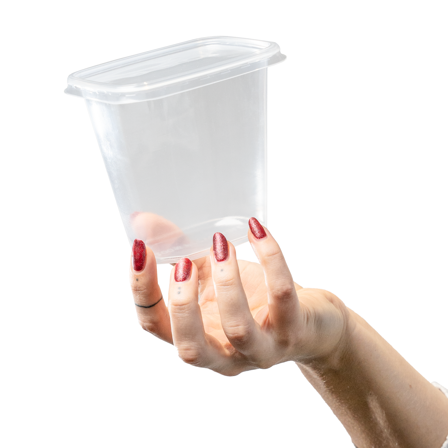 Feinkostschale rechteckig 500ml glatt - SANDAU, passender Deckel