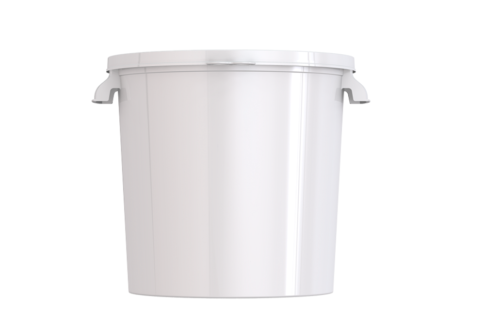 Umweltfreundlicher 26,9L Hobbock-Eimer aus recycelbarem Polypropylen mit Muschelgriff, Originalitätsverschluss, UN-Zulassung, stapelbar, 100% recycelbar - SANDAU