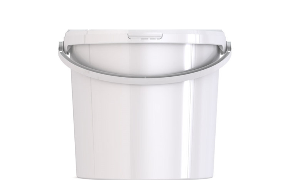 Umweltfreundlicher 10,60L Kunststoffeimer aus recycelbarem Polypropylen mit Tragebügel, Originalitätsverschluss, stapelbar, 100% recycelbar - SANDAU