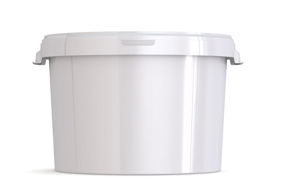 Umweltfreundlicher 23,10L Kunststoffeimer aus recycelbarem Polypropylen mit Muschelgriff, stapelbar, 100% recycelbar - SANDAU