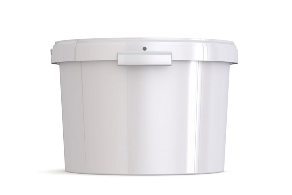 Umweltfreundlicher 23,10L Kunststoffeimer aus recycelbarem Polypropylen mit Muschelgriff, stapelbar, 100% recycelbar - SANDAU