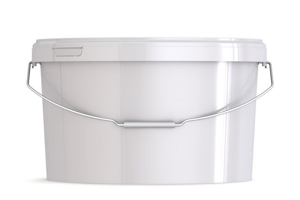 Umweltfreundlicher, ovaler 15,60L Kunststoffeimer aus recycelbarem Polypropylen mit Tragebügel, Originalitätsverschluss, stapelbar, 100% recycelbar - SANDAU