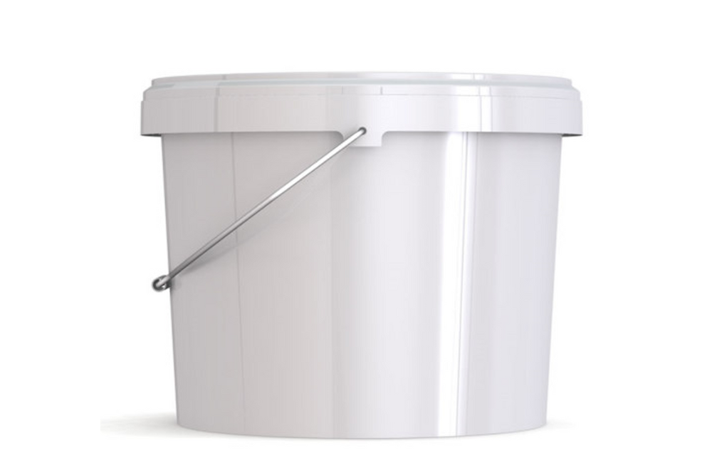 Umweltfreundlicher, ovaler 15,60L Kunststoffeimer aus recycelbarem Polypropylen mit Tragebügel, Originalitätsverschluss, stapelbar, 100% recycelbar - SANDAU