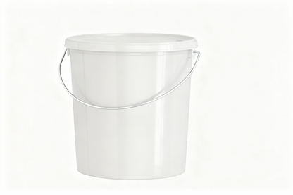Umweltfreundlicher 10,30L Kunststoffeimer aus recycelbarem Polypropylen mit Tragebügel, Originalitätsverschluss, stapelbar, 100% recycelbar – SANDAU