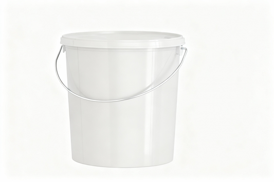 Umweltfreundlicher 10,30L Kunststoffeimer aus recycelbarem Polypropylen mit Tragebügel, Originalitätsverschluss, stapelbar, 100% recycelbar – SANDAU