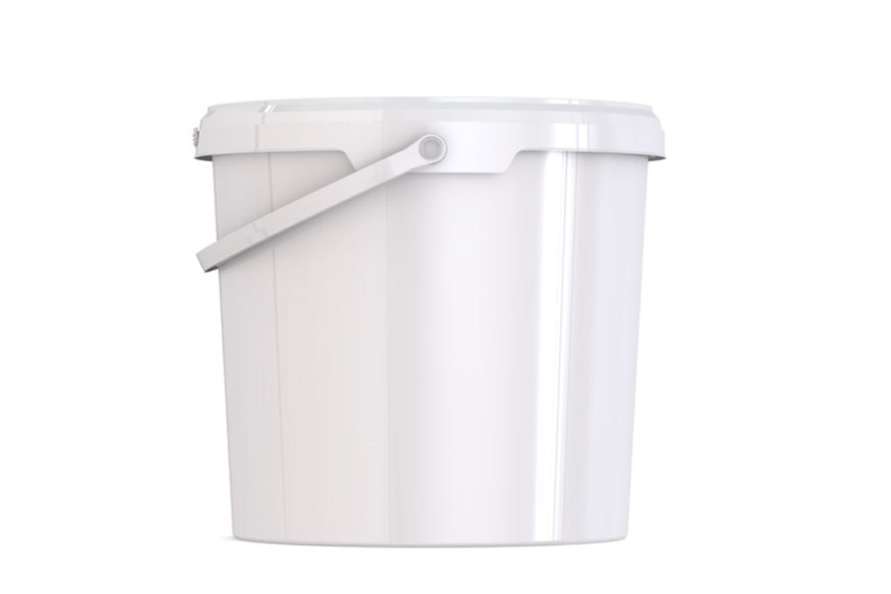 Umweltfreundlicher 10,60L Kunststoffeimer aus recycelbarem Polypropylen mit Tragebügel, Originalitätsverschluss, stapelbar, 100% recycelbar - SANDAU