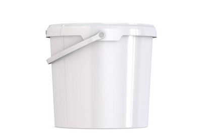 Umweltfreundlicher 10,60L Kunststoffeimer aus recycelbarem Polypropylen mit Tragebügel, Originalitätsverschluss, stapelbar, 100% recycelbar - SANDAU
