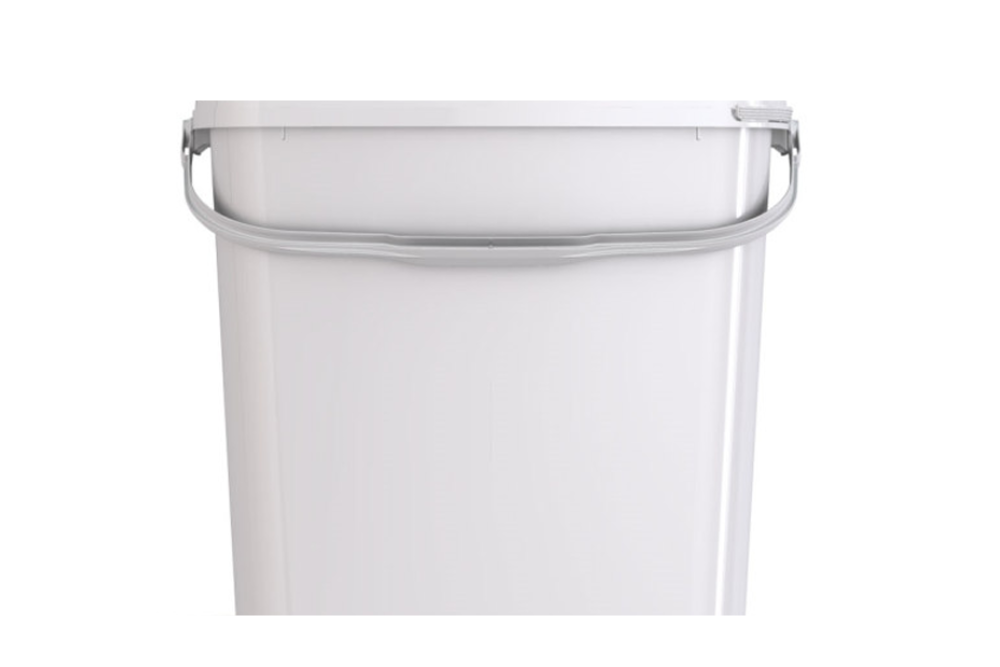 Umweltfreundlicher, rechteckiger 10,90L Kunststoffeimer aus recycelbarem Polypropylen mit Tragebügel, Originalitätsverschluss, stapelbar, 100% recycelbar - SANDAU