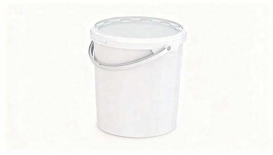 Umweltfreundlicher 11.60L Kunststoffeimer rund aus recycelbarem Polypropylen mit Tragebügel, Originalitätsverschluss, stapelbar, 100% recycelbar – SANDAU