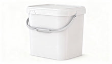 Umweltfreundlicher 11,90L Kunststoffeimer quadratisch aus recycelbarem Polypropylen mit Tragebügel, Originalitätsverschluss, stapelbar, 100% recycelbar – SANDAU