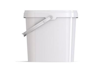 Umweltfreundlicher, quadratischer, 11,90L Kunststoffeimer aus recycelbarem Polypropylen mit Tragebügel, Originalitätsverschluss, stapelbar, 100% recycelbar - SANDAU
