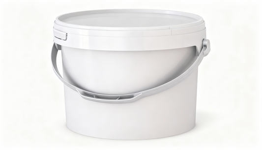 Umweltfreundlicher 12,60L Kunststoffeimer aus recycelbarem Polypropylen mit Tragebügel, Originalitätsverschluss, stapelbar, 100% recycelbar – SANDAU