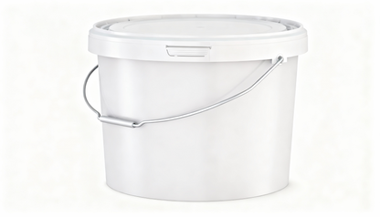 SANDAU_Kunststoffeimer_15.6 Liter_Lebensmittelecht_Originalitaetsverschluss_recycelbar_oval_Metallbügel_Griffrolle