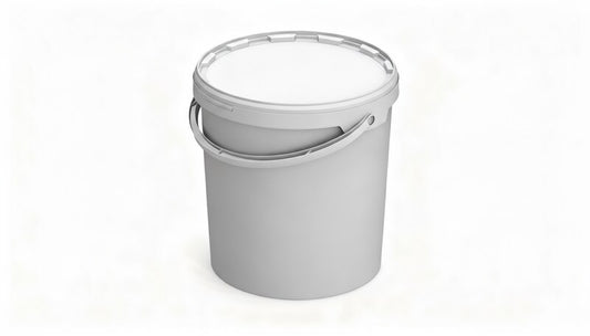 Umweltfreundlicher 15,90L Kunststoffeimer aus recycelbarem Polypropylen mit Tragebügel, Originalitätsverschluss, stapelbar, 100% recycelbar – SANDAU