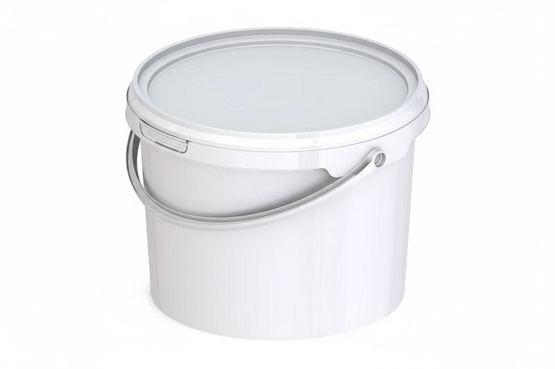 Umweltfreundlicher 2,30L Kunststoffeimer aus recycelbarem Polypropylen mit Tragebügel, Originalitätsverschluss, stapelbar, 100% recycelbar - SANDAU