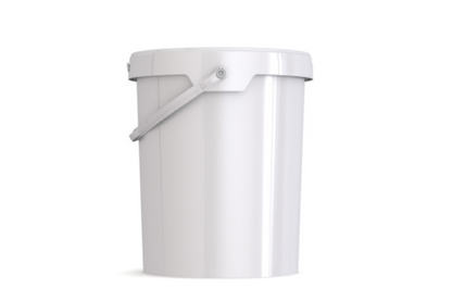 Umweltfreundlicher 21,90L Eimer aus recycelbarem Polypropylen mit Kunststoffbügel, stapelbar, Nachhaltigkeit, UN-Zulassung - SANDAU