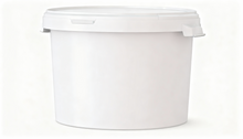 Umweltfreundlicher 23,10L Kunststoffeimer aus recycelbarem Polypropylen mit Muschelgriff, Originalitätsverschluss, stapelbar, 100% recycelbar – SANDAU