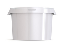 Umweltfreundlicher 23,10L Kunststoffeimer aus recycelbarem Polypropylen mit Muschelgriff, stapelbar, 100% recycelbar - SANDAU