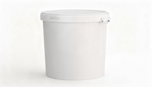 Umweltfreundlicher 31,50L Kunststoffeimer aus recycelbarem Polypropylen mit Muschelgriff, Originalitätsverschluss, stapelbar, 100% recycelbar – SANDAU