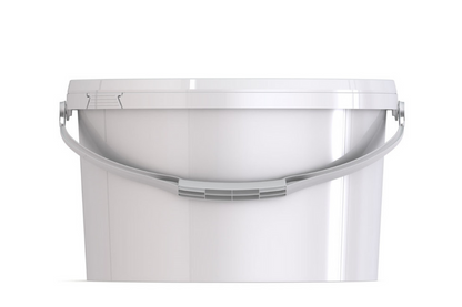 Umweltfreundlicher 6,20L Kunststoffeimer  oval aus recycelbarem Polypropylen mit Tragebügel, Originalitätsverschluss, stapelbar, 100% recycelbar – SANDAU