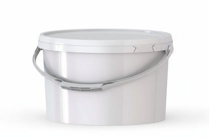Umweltfreundlicher 6.20L Kunststoffeimer oval aus recycelbarem Polypropylen mit Tragebügel, Originalitätsverschluss, stapelbar, 100% recycelbar – SANDAU