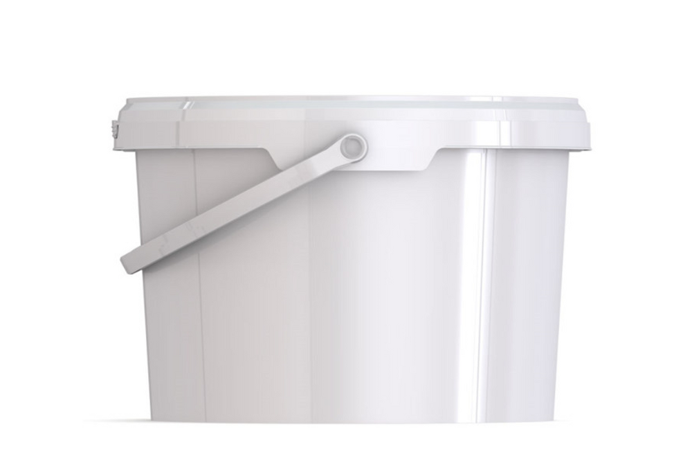 Umweltfreundlicher 7,30L Kunststoffeimer aus recycelbarem Polypropylen mit Tragebügel, Originalitätsverschluss, stapelbar, 100% recycelbar - SANDAU