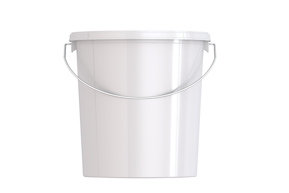 Umweltfreundlicher 10,30L ERZ-Eimer aus recycelbarem Polypropylen mit Metallbügel, stapelbar, Nachhaltigkeit, UN-Zulassung - SANDAU