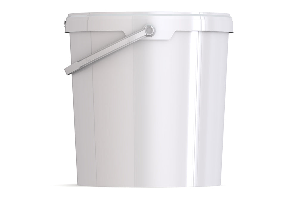 Umweltfreundlicher 21,3L Kunststoffeimer aus recycelbarem Polypropylen mit Tragebügel, Originalitätsverschluss, stapelbar, 100% recycelbar - SANDAU