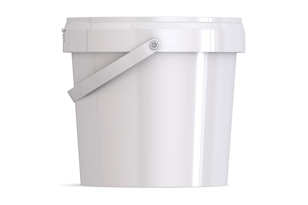 Umweltfreundlicher 1,10L Kunststoffeimer aus recycelbarem Polypropylen mit Tragebügel, Originalitätsverschluss, stapelbar, 100% recycelbar - SANDAU