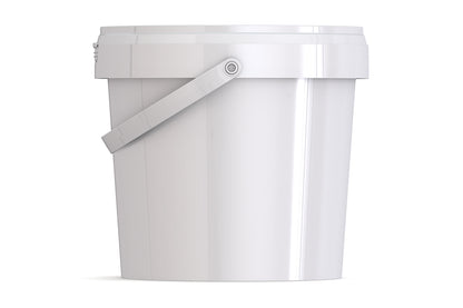 Umweltfreundlicher 1,10L Kunststoffeimer aus recycelbarem Polypropylen mit Tragebügel, Originalitätsverschluss, stapelbar, 100% recycelbar - SANDAU