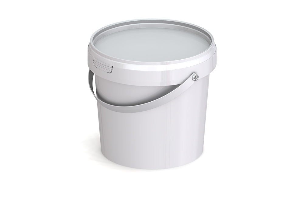 Umweltfreundlicher 1,10L Kunststoffeimer aus recycelbarem Polypropylen mit Tragebügel, Originalitätsverschluss, stapelbar, 100% recycelbar - SANDAU