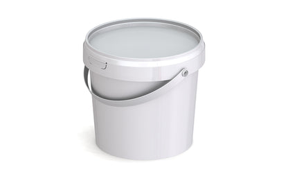 Umweltfreundlicher 1,10L Kunststoffeimer aus recycelbarem Polypropylen mit Tragebügel, Originalitätsverschluss, stapelbar, 100% recycelbar - SANDAU