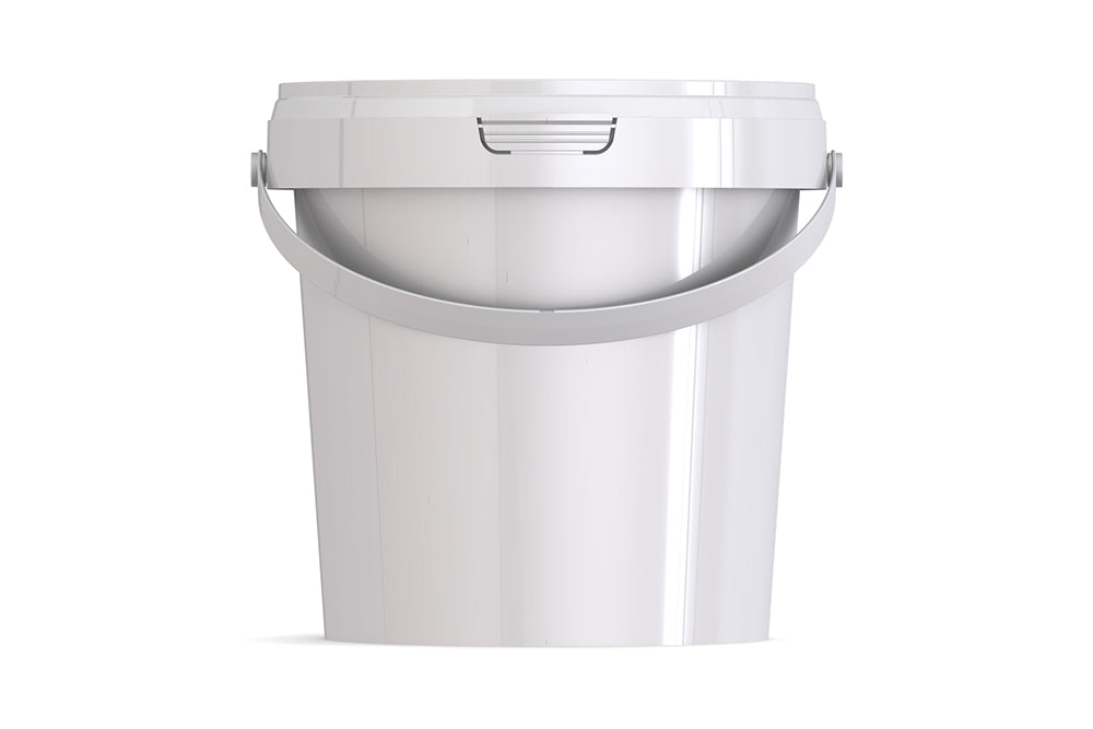 Umweltfreundlicher 1,20L Kunststoffeimer aus recycelbarem Polypropylen mit Tragebügel, Originalitätsverschluss, stapelbar, 100% recycelbar - SANDAU