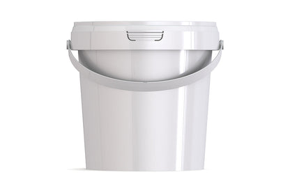 Umweltfreundlicher 1,20L Kunststoffeimer aus recycelbarem Polypropylen mit Tragebügel, Originalitätsverschluss, stapelbar, 100% recycelbar - SANDAU