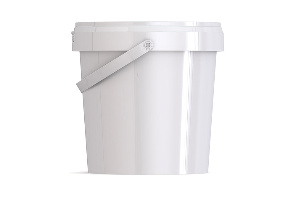 Umweltfreundlicher 1,20L Kunststoffeimer aus recycelbarem Polypropylen mit Tragebügel, Originalitätsverschluss, stapelbar, 100% recycelbar - SANDAU