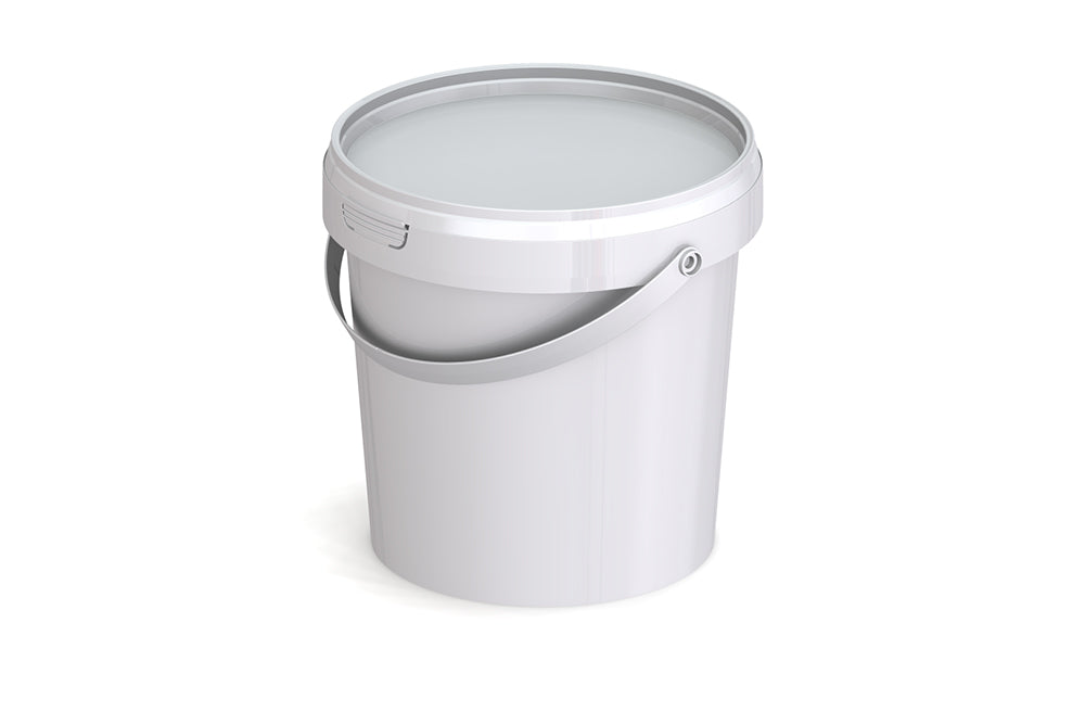 Umweltfreundlicher 1,20L Kunststoffeimer aus recycelbarem Polypropylen mit Tragebügel, Originalitätsverschluss, stapelbar, 100% recycelbar - SANDAU