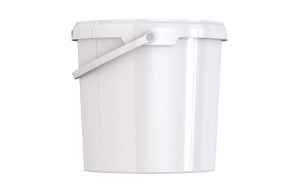 Umweltfreundlicher 10,40L Kunststoffeimer aus recycelbarem Polypropylen mit Tragebügel, Originalitätsverschluss, stapelbar, 100% recycelbar - SANDAU
