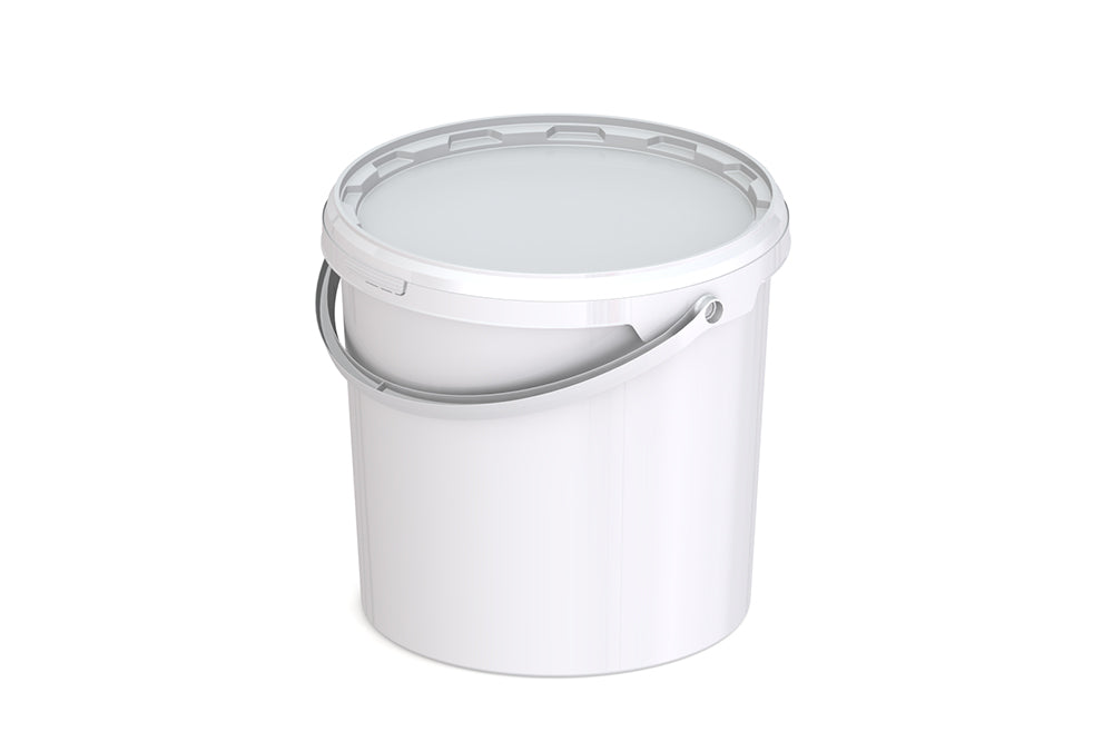 Umweltfreundlicher 10,40L Kunststoffeimer aus recycelbarem Polypropylen mit Tragebügel, Originalitätsverschluss, stapelbar, 100% recycelbar - SANDAU