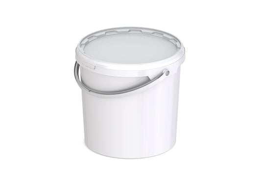 Umweltfreundlicher 10,40L Kunststoffeimer aus recycelbarem Polypropylen mit Tragebügel, Originalitätsverschluss, stapelbar, 100% recycelbar - SANDAU