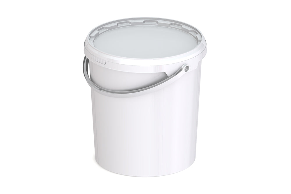Umweltfreundlicher, 11,60L Kunststoffeimer rund aus recycelbarem Polypropylen mit Tragebügel, Originalitätsverschluss, stapelbar, 100% recycelbar - SANDAU
