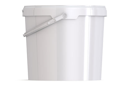 Umweltfreundlicher 13,20L Kunststoffeimer aus recycelbarem Polypropylen mit Tragebügel, Originalitätsverschluss, stapelbar, 100% recycelbar – SANDAU