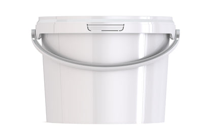 Umweltfreundlicher 2,3L Kunststoffeimer aus recycelbarem Polypropylen mit Tragebügel, Originalitätsverschluss, stapelbar, 100% recycelbar - SANDAU