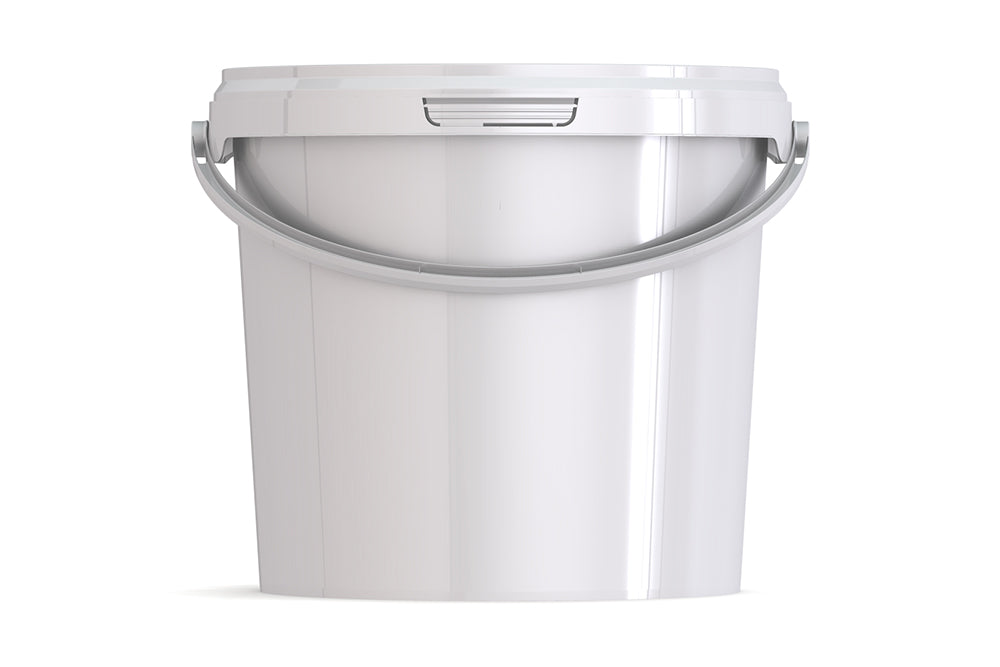 Umweltfreundlicher 2,7L Kunststoffeimer aus recycelbarem Polypropylen mit Tragebügel, Originalitätsverschluss, stapelbar, 100% recycelbar - SANDAU