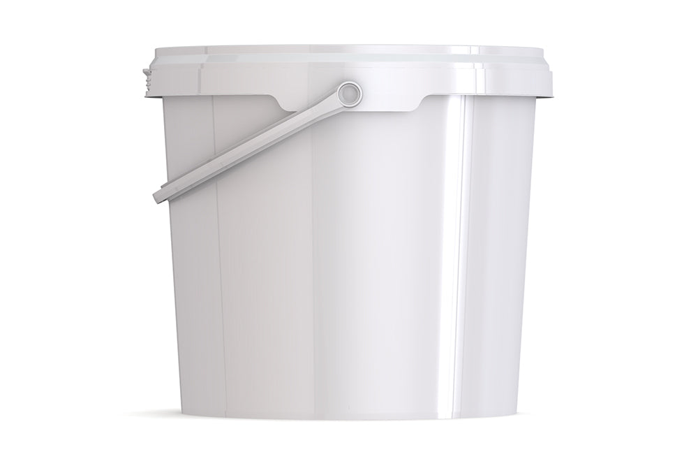 Umweltfreundlicher 2,7L Kunststoffeimer aus recycelbarem Polypropylen mit Tragebügel, Originalitätsverschluss, stapelbar, 100% recycelbar - SANDAU