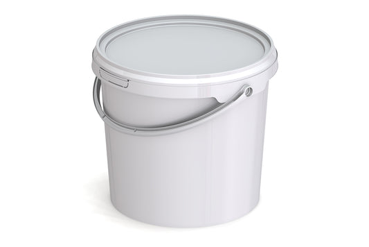 Umweltfreundlicher 2,7L Kunststoffeimer aus recycelbarem Polypropylen mit Tragebügel, Originalitätsverschluss, stapelbar, 100% recycelbar - SANDAU